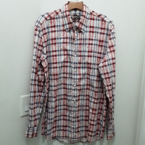 Scully Western Snap-pearl Plaid Long Sleeve